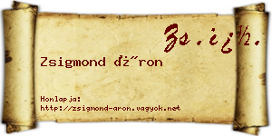 Zsigmond Áron névjegykártya