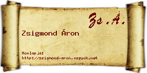 Zsigmond Áron névjegykártya