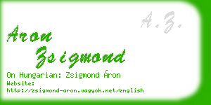 aron zsigmond business card